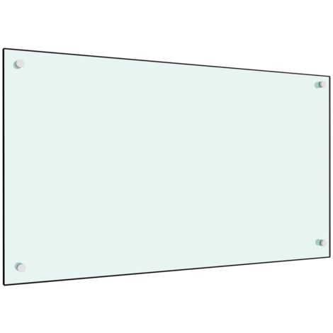 Küchenrückwand Weiß 90x50 cm Hartglas vidaXL