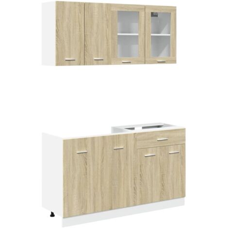 Küchenschrank-Set 4 Stück Eiche Sonoma