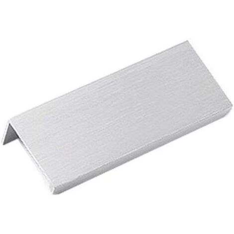 Küchenschrankgriff, silberner Einbaugriff, versteckter Türgriff aus Aluminiumlegierung, 2 Stück, Lochabstand 64 mm