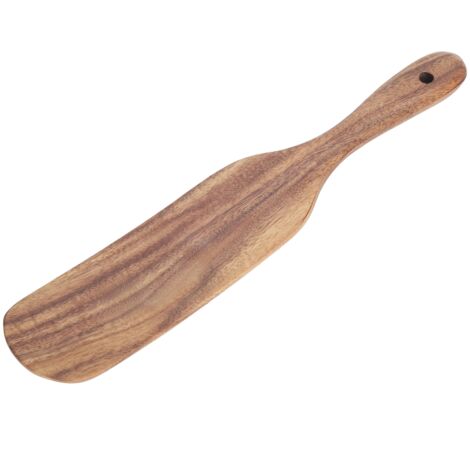 Küchenspatel aus Teakholz, flaches Kochutensil (25,5 x 6 cm)