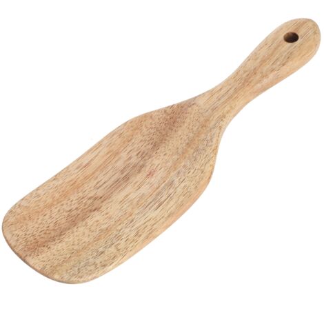 Küchenspatel aus Teakholz, Kochutensil, flach, lebensmittelecht (20,5 x 6 cm)