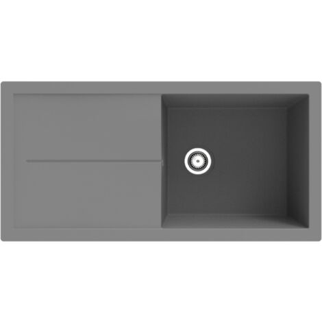 Küchenspüle Einbauspüle Granit Optik Mineralite 100 x 50 Grau Respekta Cleveland