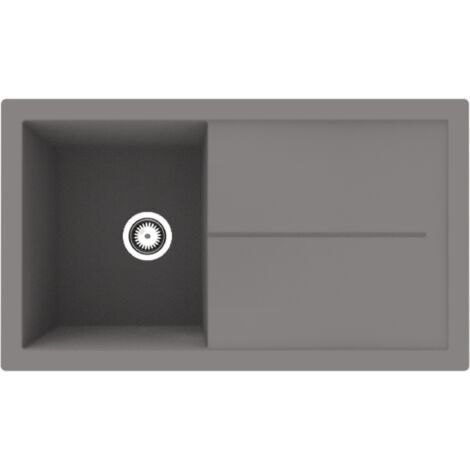 Küchenspüle Einbauspüle Granit Optik Mineralite 86 x 50 Grau Respekta Cleveland