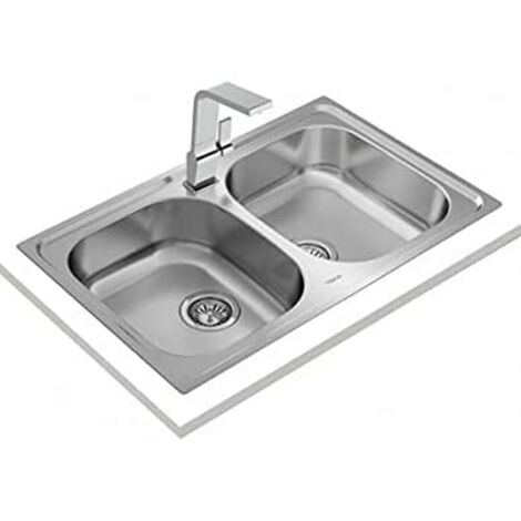 Küchenspüle Teka Universe 80 T-XP 2C Edelstahl 790x500 mm