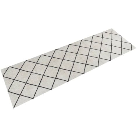 Küchenteppich Waschbar Quadrat 60x180 cm Samt