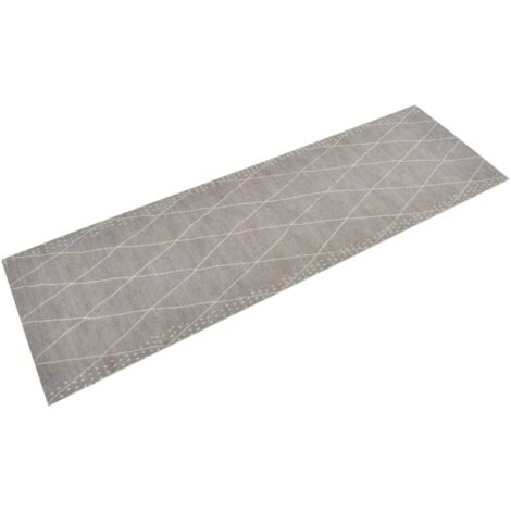 Küchenteppich Waschbar Raute 60x180 cm Samt
