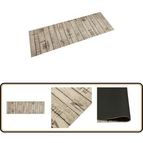 Küchenteppich Waschbar Zaun 60x180 cm Samt - Küchenläufer - Samt - PVC - Rutschfest - Maschinenwäsche
