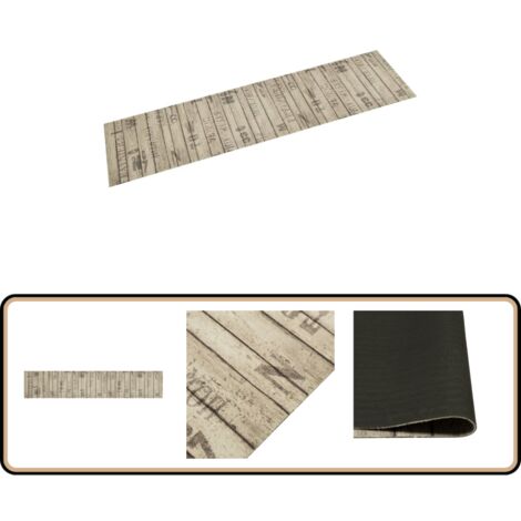 Küchenteppich Waschbar Zaun 60x300 cm Samt - Küchenläufer - Samt - PVC - Rutschfest - Maschinenwäsche