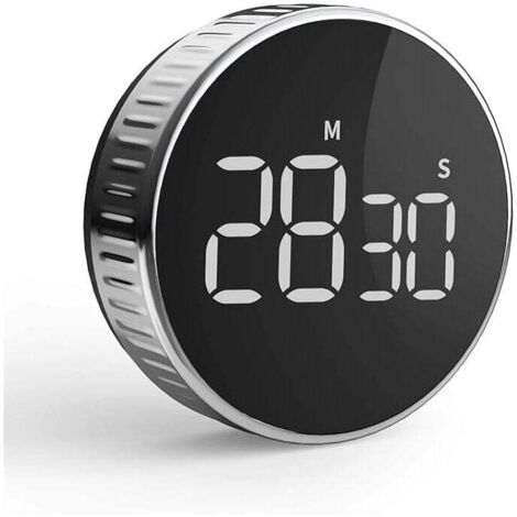 Küchentimer, Countdown-Küchentimer für Koch- und Backkurs-Training, digitaler magnetischer Timer mit LCD-Anzeige, Rotationssteuerung, Zeitmanagement-Tool