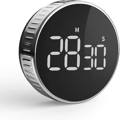 Küchentimer, Countdown-Timer zum Kochen, für Schulungszwecke, magnetischer Digitaltimer mit LCD-Anzeige, Drehregler, Zeitmanagement-Tool
