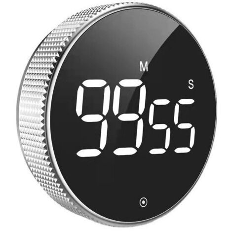 Küchentimer, Produktivitätstimer mit LED-Digitalanzeige, Smart-Timer für Zuhause, Klassenzimmer, Fitnessstudio, Büro, einstellbare Lautstärke und Helligkeit