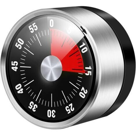 Küchentimer - Zum Kochen, Backen, für den Backofen und zur Zeiterfassung - 1 Stück (Schwarz)