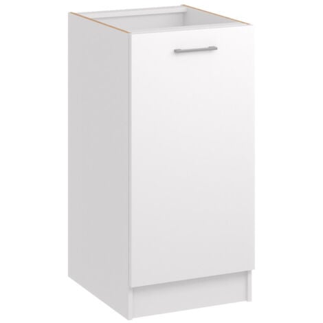 ROE FURNITURE Küchenunterschrank 45 cm weiss– Moderner Küchenschrank mit Front und Griff – Höhe 82 cm