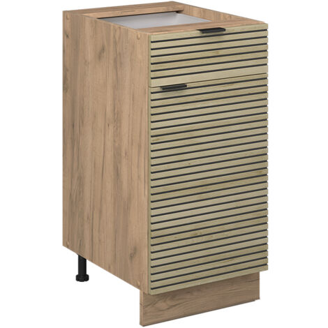 Küchenunterschrank Fame-Line, Eiche Paneel, 40 cm ohne Arbeitsplatte, Vicco