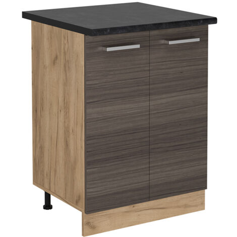 Küchenunterschrank R-Line, Edelgrau, 60 cm , AP Anthrazit, Vicco
