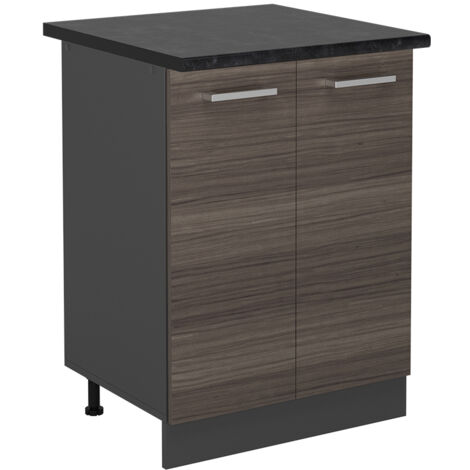 Küchenunterschrank R-Line, Edelgrau, 60 cm , AP Anthrazit, Vicco