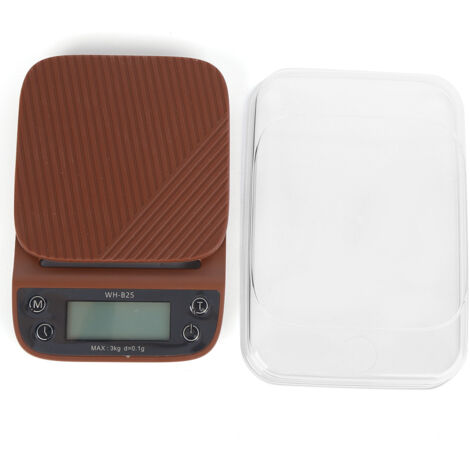 Küchenwaage (3000 g), 0,1 g Genauigkeit mit Timer, ideal für Kaffee und Lebensmittel, WH-B25