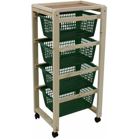 LED LEDS Küchenwagen mit Körben