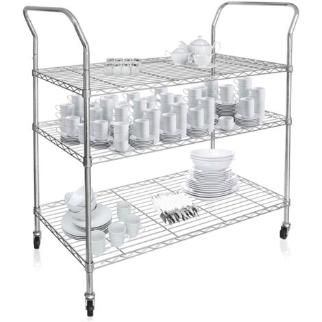 Küchenwagen Servo Verchromt 3 Etagen 103 x 45 x 103,5 cm