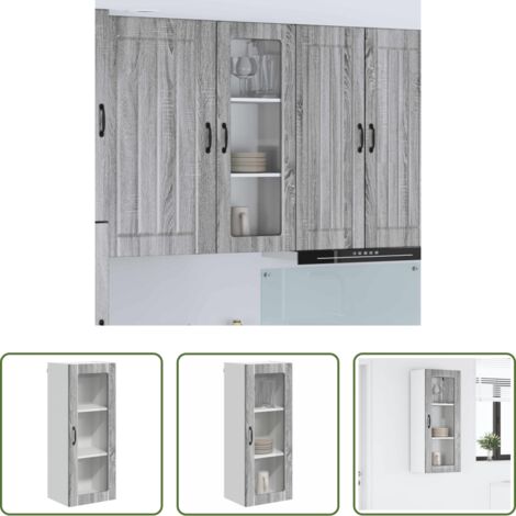 Küchenwandschrank -  Küchenschrank Graues Sonoma 40 x 31 x 100 cm Holzwerkstoff