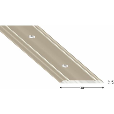 Kügele Abdeckprofil (Übergangsleiste) gelocht 30/1000mm Alu Edelstahl-Effekt