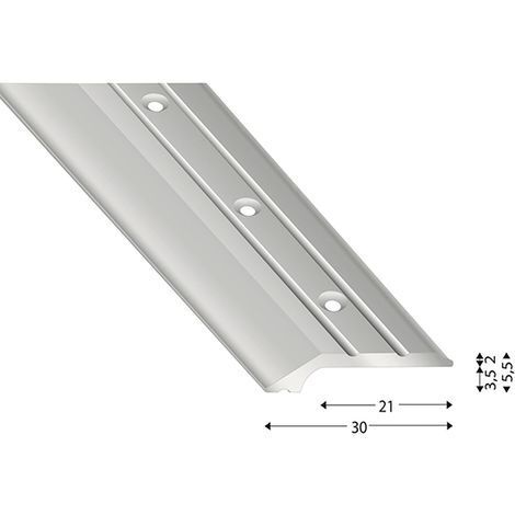 Kügele Einfassprofil (Übergangsleiste) gelocht 30/1000mm Alu silber eloxiert