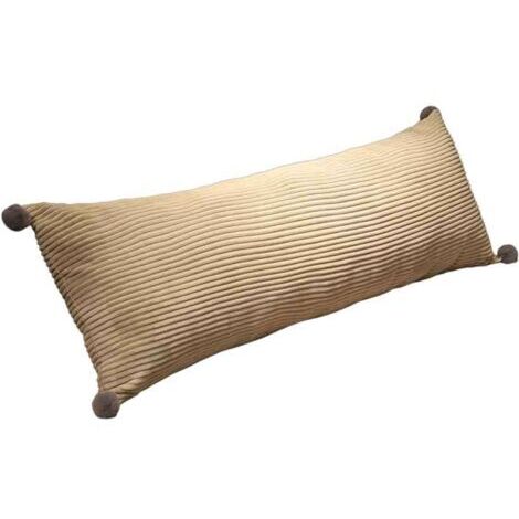 Kühlendes Kissen, dekoratives längliches Kissen für Erwachsene, aus zerkleinertem Memory-Schaum, 50 x 30 x 4,6 cm (beige)