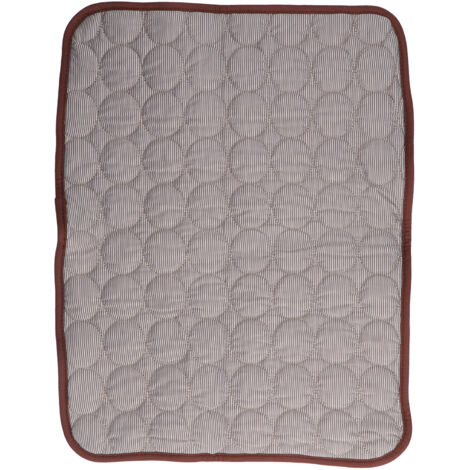 Kühlmatte für Hunde und Katzen – Faltbare und atmungsaktive Kühlmatte für Haustiere – Größe S (50 x 40 cm), Braun