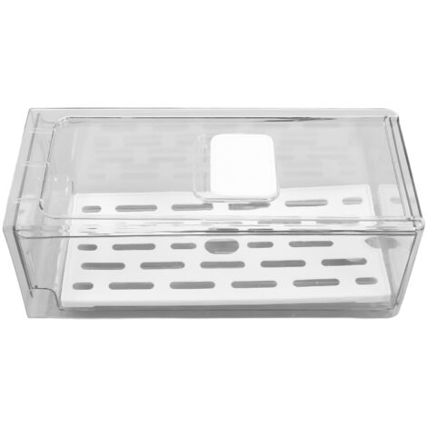 Kühlschrank-Aufbewahrungsbox mit Abtropfgitter – Obst- und Gemüsebehälter – 11 x 20 x 30 cm