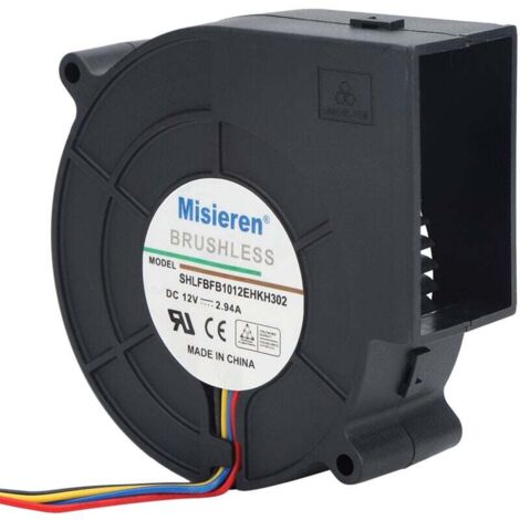 Kühlventilator, Doppelkugellager, 12 V, 2,94 A, 4500 U/min, bürstenloser DC-Turbo-Gebläseventilator für Picknick, Camping, Heizung, Grillausrüstung