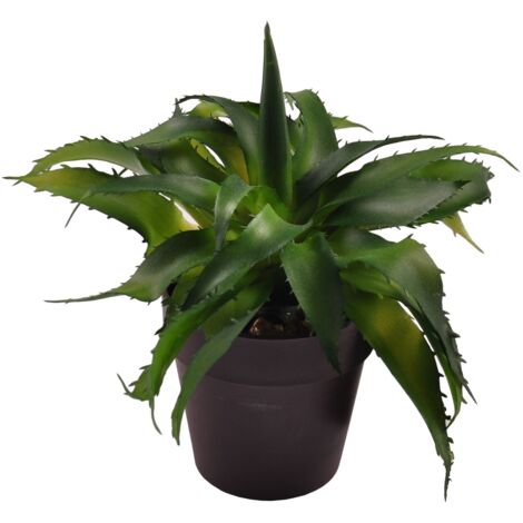 Künstliche Aloe Vera 18cm im Blumentopf Kunstpflanze Zimmerpflanze Dekopflanze