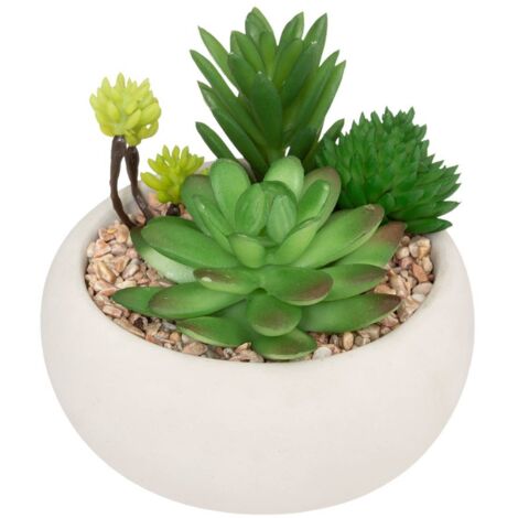 Künstliche Fettpflanze Zementtopf H10cm - Model 2