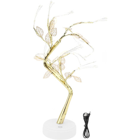 Künstliche LED-Bonsai-Lampe mit 72 LEDs, Touch-Steuerung, flexiblen Kupferdrahtzweigen, USB-/Batteriebetrieb, warmweißem Licht für die Heimdekoration, 30 x 50 cm