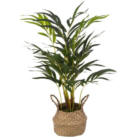 Künstliche Palme - Topf aus Schilfrohr - H80 cm