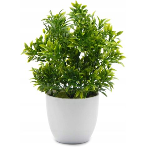 KÜNSTLICHE PFLANZE AUS KUNSTSTOFF, Weißer Topf, Eukalyptus, Dekoration, 24 cm