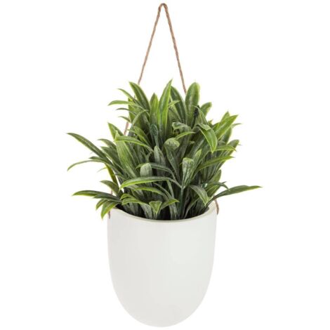 Künstliche Pflanze zum Aufhängen - Keramiktopf - H20 cm