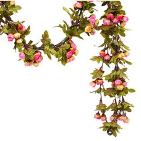 Künstliche Rosengirlande aus Seidenblumen, Hängende Deckendekoration, Immerblühende Rosen