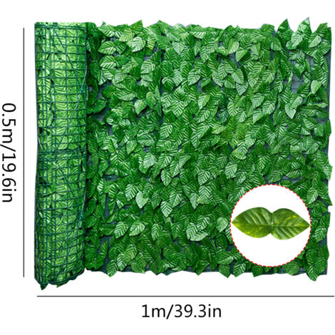 Künstliche Sichtschutzrolle aus Grün, Heckendekoration für Garten, Balkon, Terrasse, UV-beständig, für den Innen- und Außenbereich