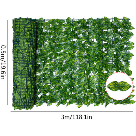 Künstliche Sichtschutzrolle aus Grün, UV-beständig, für Gartendekoration, Zäune, Balkone im Innen- und Außenbereich