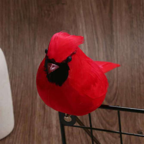 Künstliche Vogeldekorationen, 8 Stück, Schaumstoff und Federn, handgefertigtes Design, für Hochzeiten und Blumenarrangements