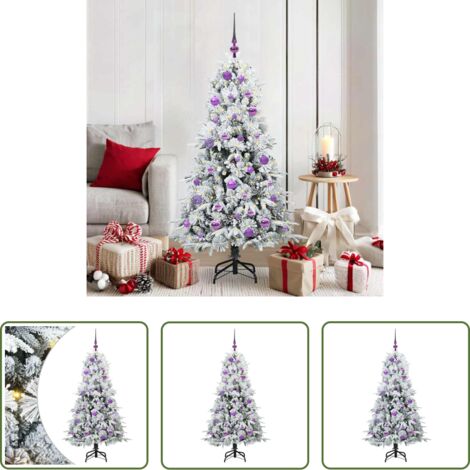 Künstlicher Baum -  Künstlicher klappbarer Weihnachtsbaum Weiß 150 cm PE und PVC