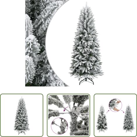 Künstlicher Baum -  Künstlicher Weihnachtsbaum Beschneit 180 cm PVC&PE