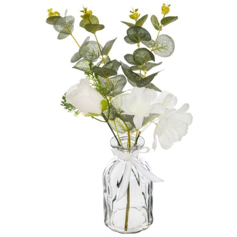 Künstlicher Blumenstrauß Kiwatts in Glasvase EUCA 39 cm - Atmosphera