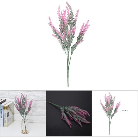 Künstlicher Brautstrauß mit 25 Lavendelblüten, Party- und Heimdekoration (rot und rosa)