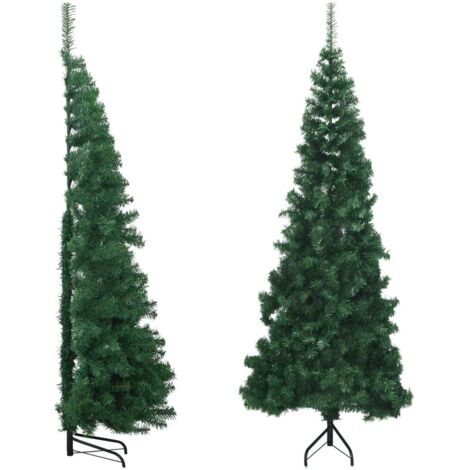 Künstlicher Eck-Weihnachtsbaum Grün 180 cm PVC vidaXL
