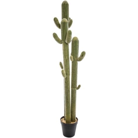 Klein Künstlicher Kaktus mit orange Dornen in Topf aus Terrakotta, 15 cm  hoch