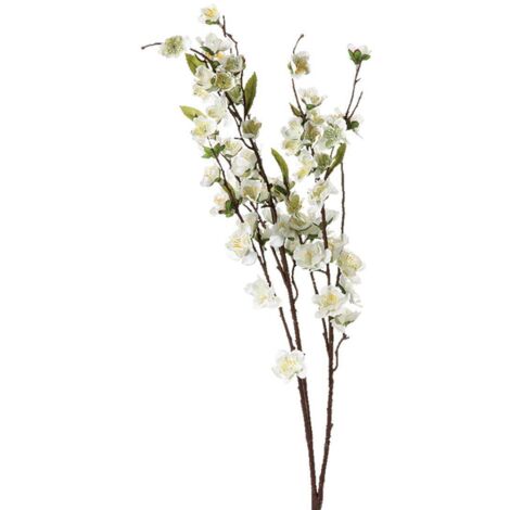 Künstlicher Kirschblütenstängel H110cm - Weiß