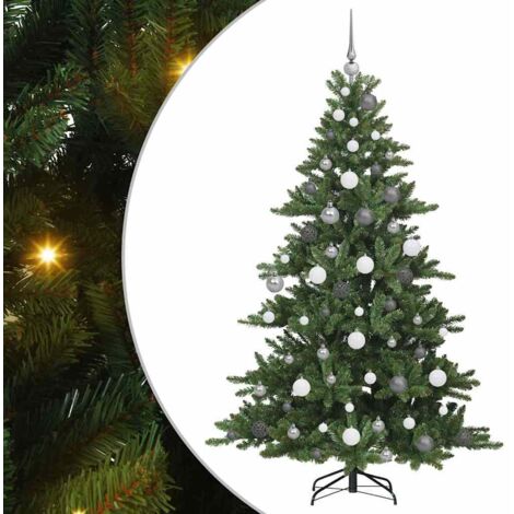 Künstlicher klappbarer Weihnachtsbaum 180 cm PVC und Stahl vidaXL