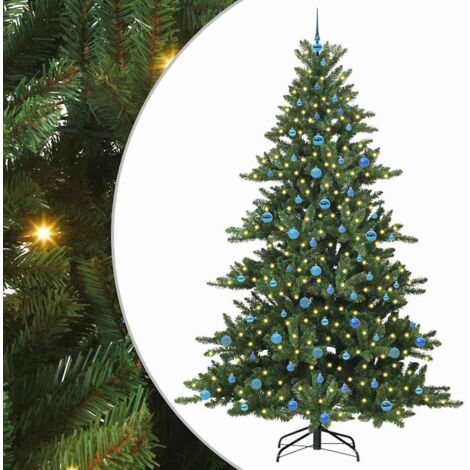 Künstlicher klappbarer Weihnachtsbaum 240 cm PVC und Stahl vidaXL