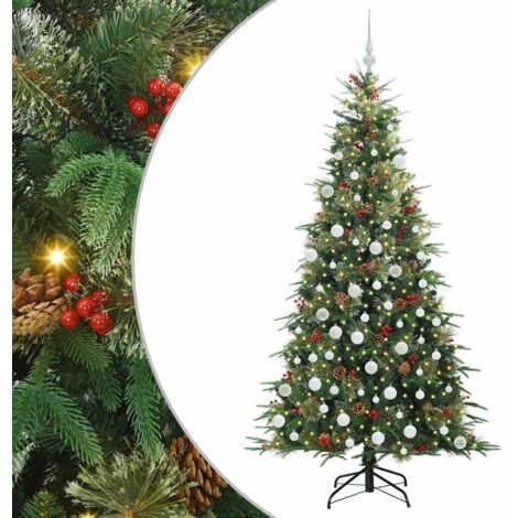 Künstlicher klappbarer Weihnachtsbaum Grün 180 cm PE und PVC vidaXL